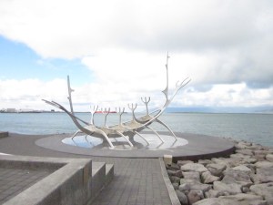 Viking ship sculpture