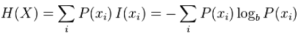 Formula for calculating information entropy