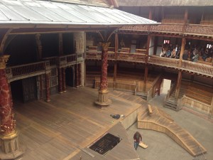 Globe Theatre stage and seating
