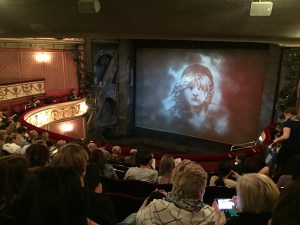 Queen's Theatre, waiting for Les Misérables to begin