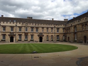 One of the many courtyards at Oxford