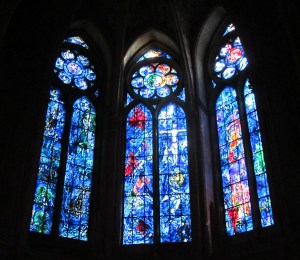 Marc Chagall windows in Reims Cathedral