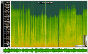Spectrogram during series of ads