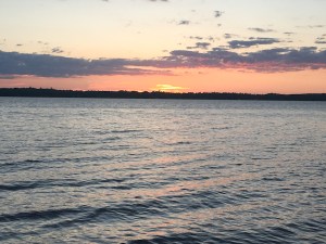 Sunset over Cameron Lake