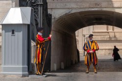 Swiss guards at the Vatican
