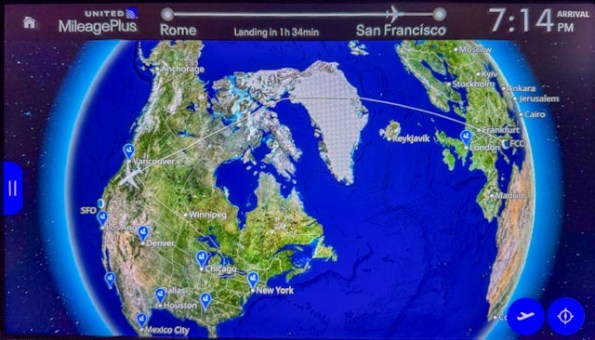 Flight home from Rome