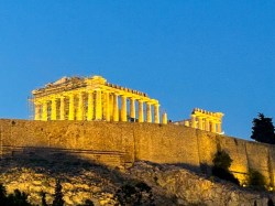 The Parthenon, as seen from the Strofi roof terrace